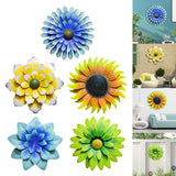 Maxbell Metal Wall Hanging Floral 3D Garden Fence Art for Indoor Outdoors Cineraria