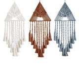 Maxbell Hand Woven Dream Catcher Macrame Wall Hanging Boho Tapestry for Home Decor White