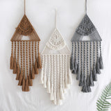 Maxbell Hand Woven Dream Catcher Macrame Wall Hanging Boho Tapestry for Home Decor White