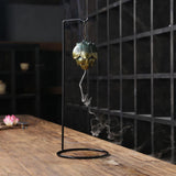 Maxbell Incense Holder Decorative Backflow Tea Ceremony for Office Lotus heart