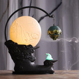Maxbell Incense Holder Decorative Backflow Tea Ceremony for Office Lotus heart