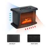 Maxbell Compact Electric Fireplace Indoor 1000W with 3D Flame Effect Tabletop Space