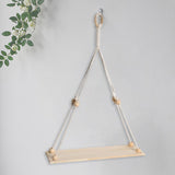 Maxbell Boho Style Tapestry Wall Shelf Woven Cotton Rope Plant Rack Home Decoration