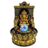 Maxbell Elephant Buddah Statute Tabletop Fountain Lucky Feng Shui for Home Office