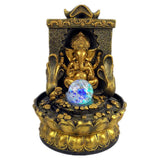Maxbell Elephant Buddah Statute Tabletop Fountain Lucky Feng Shui for Home Office