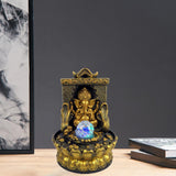Maxbell Elephant Buddah Statute Tabletop Fountain Lucky Feng Shui for Home Office