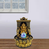 Maxbell Elephant Buddah Statute Tabletop Fountain Lucky Feng Shui for Home Office