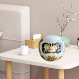 Maxbell Japanese Daruma Doll Ornament Piggy Bank Lucky Cat Business churinga  white