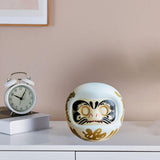 Maxbell Japanese Daruma Doll Ornament Piggy Bank Lucky Cat Business churinga  white