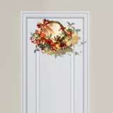Maxbell Christmas Rattan Wreath Hanging Pomegranate Garland for Front Door Holiday
