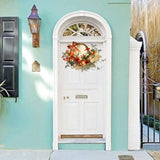 Maxbell Christmas Rattan Wreath Hanging Pomegranate Garland for Front Door Holiday