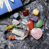 Maxbell Pack of 11 Crystal Energy Stones Gems Specimens for Meditation Crafts Yoga