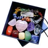 Maxbell Pack of 11 Crystal Energy Stones Gems Specimens for Meditation Crafts Yoga