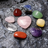 Maxbell Pack of 11 Crystal Energy Stones Gems Specimens for Meditation Crafts Yoga