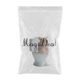 Maxbell Modern Pig Figurine Sculpture Micro Landscape Crafts Cake Toppers Home Decor Sit on Toilet