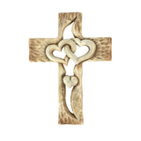 Maxbell Wooden Wall Cross Intertwined Heart Blessing Crucifix Orthodox Couple Gift