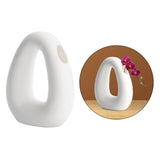 Maxbell Geometric Ceramic Flower Vase Matte Irregular Office Flower Arrangement 20x15.5cm