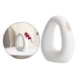 Maxbell Geometric Ceramic Flower Vase Matte Irregular Office Flower Arrangement 20x15.5cm