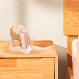 Maxbell Bunny Girl Yoga Pose Figurine Meditation Gifts for Bookshelf Shelf Lovers  Lean back