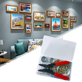 Maxbell 140x Double Picture Hanging Kit Photo Frame Hooks Mirror D Ring Hangers
