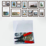 Maxbell 140x Double Picture Hanging Kit Photo Frame Hooks Mirror D Ring Hangers