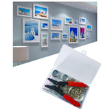 Maxbell 140x Double Picture Hanging Kit Photo Frame Hooks Mirror D Ring Hangers