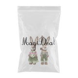 Maxbell Cute Straw Rabbit Easter Farmer Bunny Figure for Wedding Party Decor 44