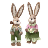 Maxbell Cute Straw Rabbit Easter Farmer Bunny Figure for Wedding Party Decor 44