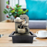 Maxbell Waterfall Fountains Handmade Zen Meditation Indoor Water Fountain for Home