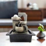 Maxbell Waterfall Fountains Handmade Zen Meditation Indoor Water Fountain for Home