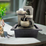 Maxbell Waterfall Fountains Handmade Zen Meditation Indoor Water Fountain for Home