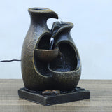 Maxbell Mini Rockery Indoor Fountain Waterfall USB Art Crafts for Home Outdoor Decor