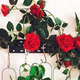 Maxbell 6ft Artificial Flower Silk Rose Leaf Garland Vine Home Wedding Garden Decors Red 11cm