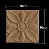 Maxbell Carved Applique Accessories Wooden for Furniture Cabinet Household 8 style