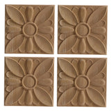 Maxbell Carved Applique Accessories Wooden for Furniture Cabinet Household 8 style