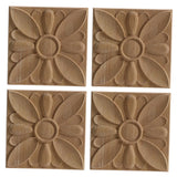Maxbell Carved Applique Accessories Wooden for Furniture Cabinet Household 8 style