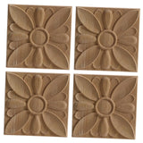 Maxbell Carved Applique Accessories Wooden for Furniture Cabinet Household 8 style
