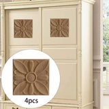 Maxbell Carved Applique Accessories Wooden for Furniture Cabinet Household 8 style