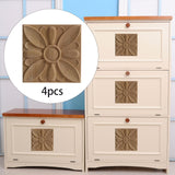 Maxbell Carved Applique Accessories Wooden for Furniture Cabinet Household 8 style