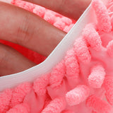 Maxbell Mop Slippers Cleaner Shoes Cover for House Bathroom Floor Cleaning Pink