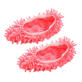 Maxbell Mop Slippers Cleaner Shoes Cover for House Bathroom Floor Cleaning Pink