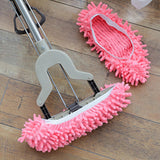 Maxbell Mop Slippers Cleaner Shoes Cover for House Bathroom Floor Cleaning Pink