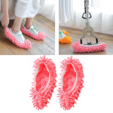 Maxbell Mop Slippers Cleaner Shoes Cover for House Bathroom Floor Cleaning Pink