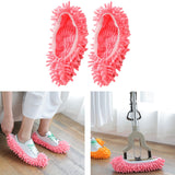 Maxbell Mop Slippers Cleaner Shoes Cover for House Bathroom Floor Cleaning Pink