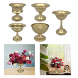 Maxbell Metal Vase Flowerpot Home Decor Flowers Arrangement Ornaments Gold Planter 12x16x13cm