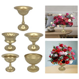 Maxbell Metal Vase Flowerpot Home Decor Flowers Arrangement Ornaments Gold Planter 12x16x13cm