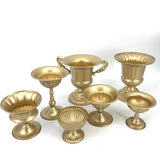 Maxbell Metal Vase Flowerpot Home Decor Flowers Arrangement Ornaments Gold Planter 12x16x13cm