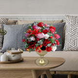 Maxbell Metal Vase Flowerpot Home Decor Flowers Arrangement Ornaments Gold Planter 12x16x13cm