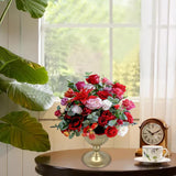 Maxbell Metal Vase Flowerpot Home Decor Flowers Arrangement Ornaments Gold Planter 12x16x13cm