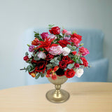 Maxbell Metal Vase Flowerpot Home Decor Flowers Arrangement Ornaments Gold Planter 12x16x13cm